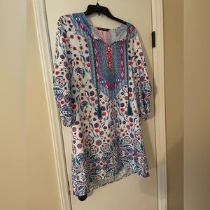 Urban Cocoa Lightweight Tunic Dress with Tassels